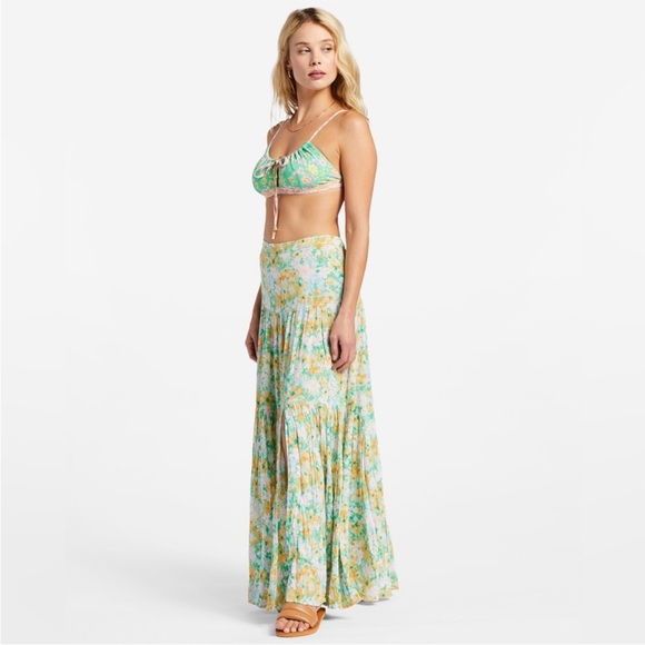 NWT Billabong Soft Rave Maxi Skirt Floral Medium - Picture 5 of 10